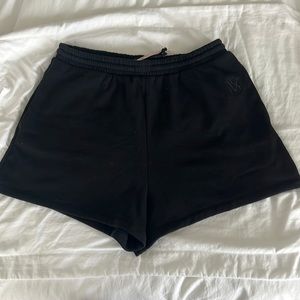NWT! Victorias Secret black fleece shorts Womens size L
